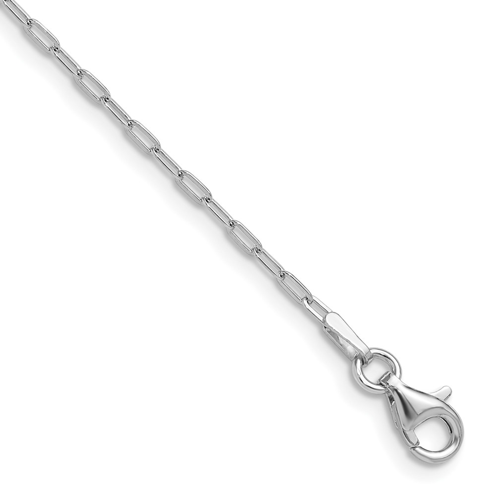 925 Sterling Silver 1.65mm Trendy Paperclip Design Link 16in W/2in Ext Necklac